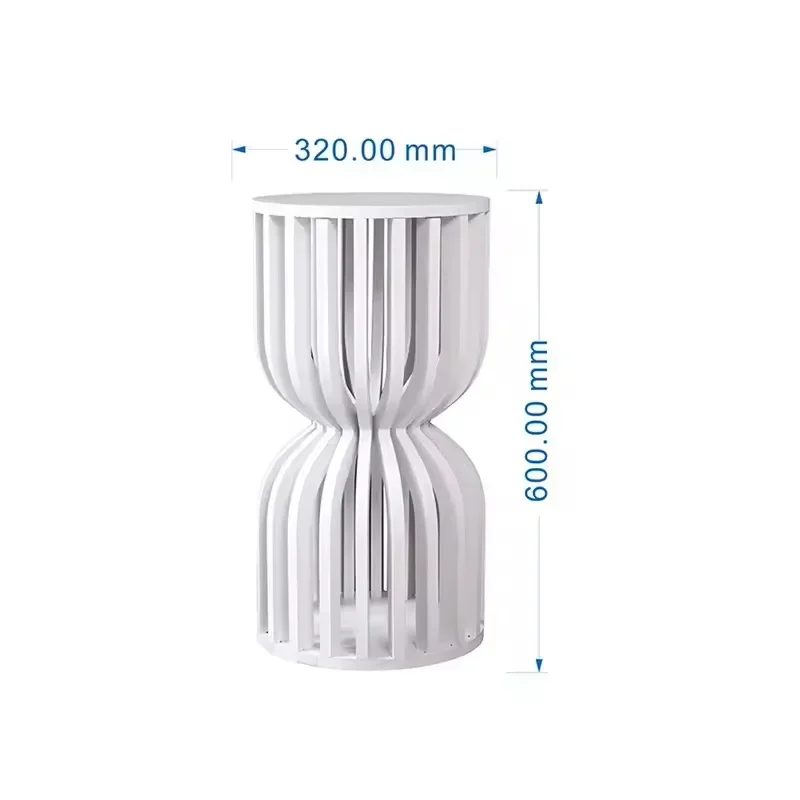 2026 Neu Moderner Weißer Geometrischer Blumenständer Römische Säule Hohle Desserttisch-Podeste T-Bühne Wegweiser-Hintergrund für Partys – Detail 2