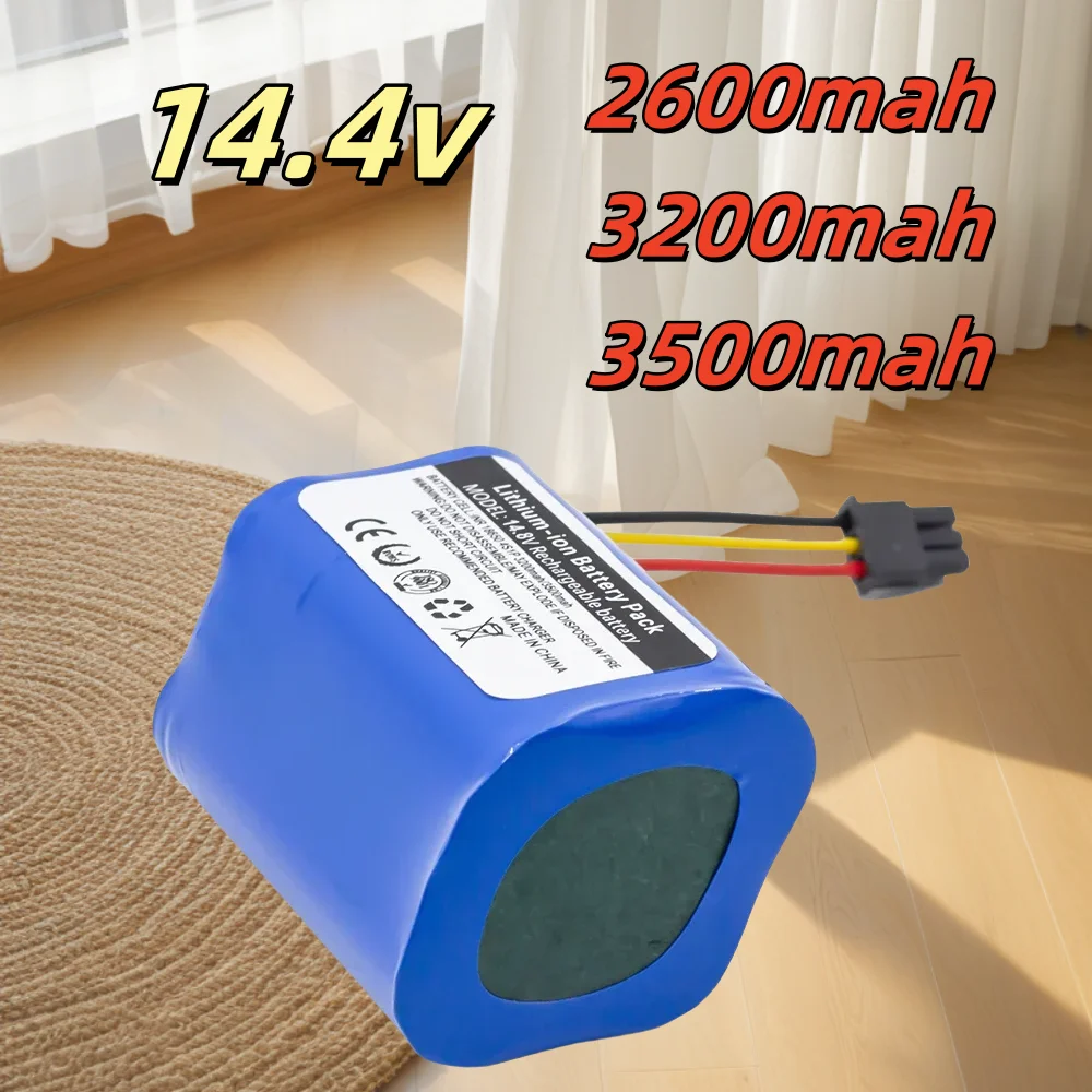 .4S1P 18650 2600mAh/3200mAh 14.4V/14.8V Li-ion Battery For Liectroux Battery B6009 Q7000 Q8000 ZK808 DH860 Robot Vacuum Cleaner