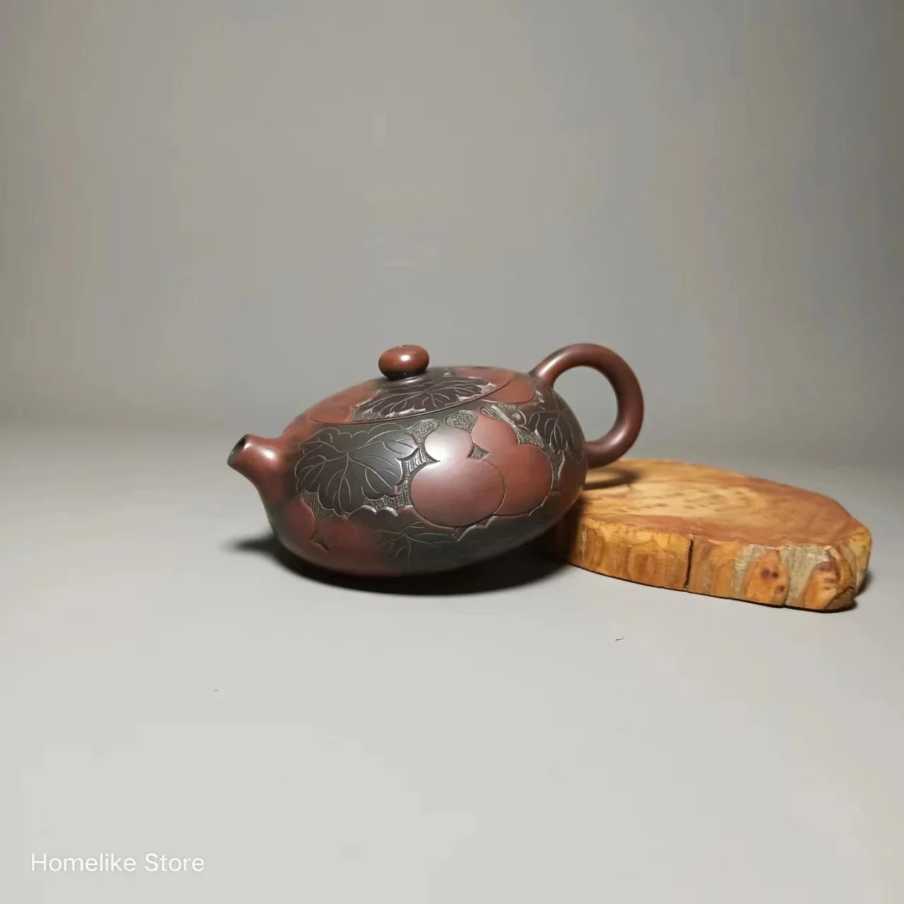 Nixing Handmade Teapot Master Li Family Gourd Flat Xishi  filter handmade nixing clay customized gifts authentic theiere