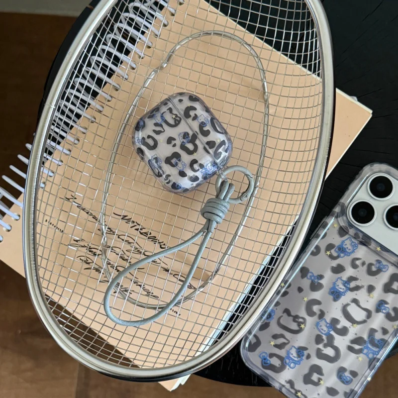 

Suitable for Appleairpods3/4Leopard Print Kitty Cat Earphone CasePRO2/PRO3Cartoon Protective Cover