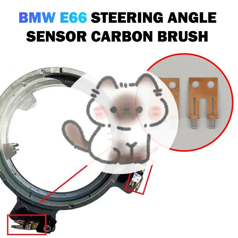 

High quality2Pcs For E65 E66 E60 730 740 530 7 Series Steering Column Switch Angle Sensor Contact Brush Repair Replacement Parts