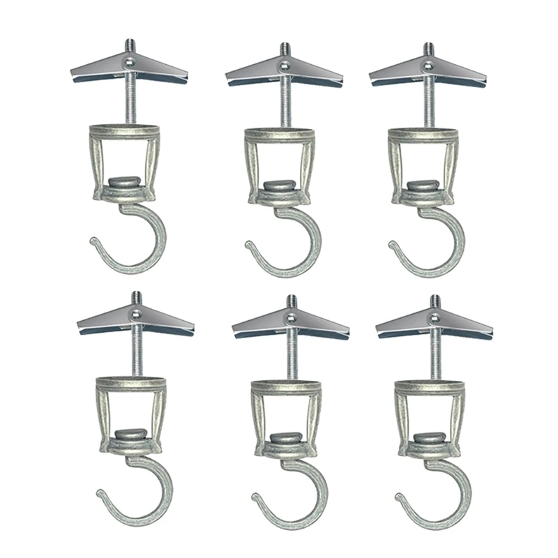 Ceiling Hooks For Hanging Plants 6 PCS ,Metal Plant Hooks, Screw In Hooks For Hanging Birdfeeders, Lamps, Flowerpot