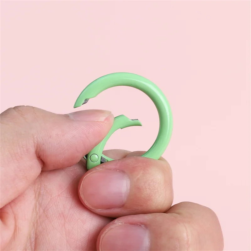 10/50 قطعة معدنية يا خاتم الربيع المشبك قابلة للفتح حلقة تسلق مستديرة المفاتيح مقاطع هوك سلسلة الكلاب DIY بها بنفسك مجوهرات مشبك موصل #2