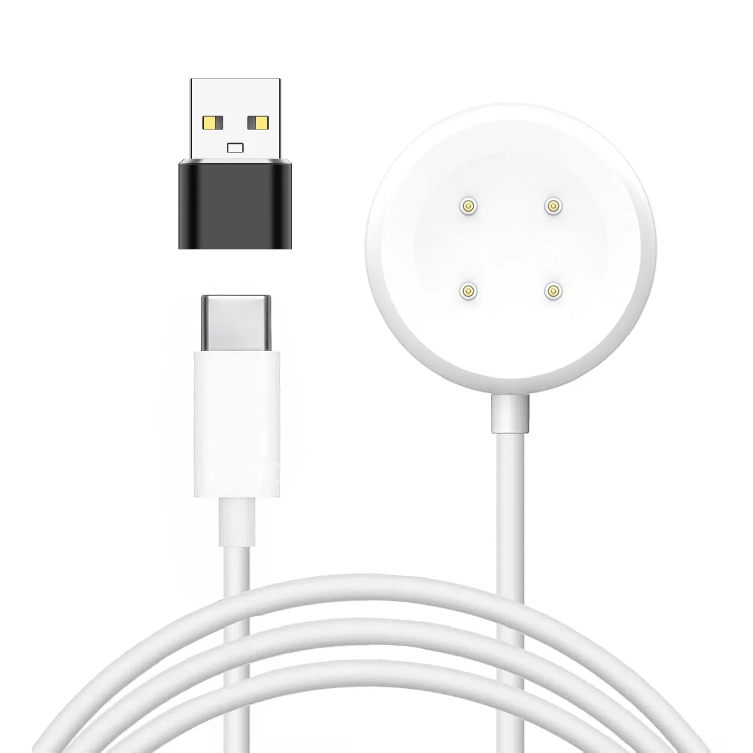 Magnetic Charging Kit Compatible with Google Pixel Watch 2/3, Equipped with USB-A Adapter to Solve Type-C Port Limitations