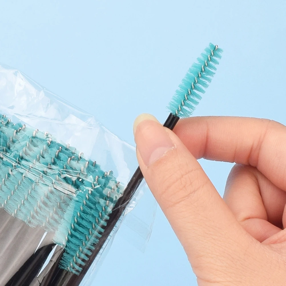 50pcs Eyelash Brush Brow Brushes Black Rod Blue Disposable Lashes Extensions mascara Wands Eyebrow Salon Travel