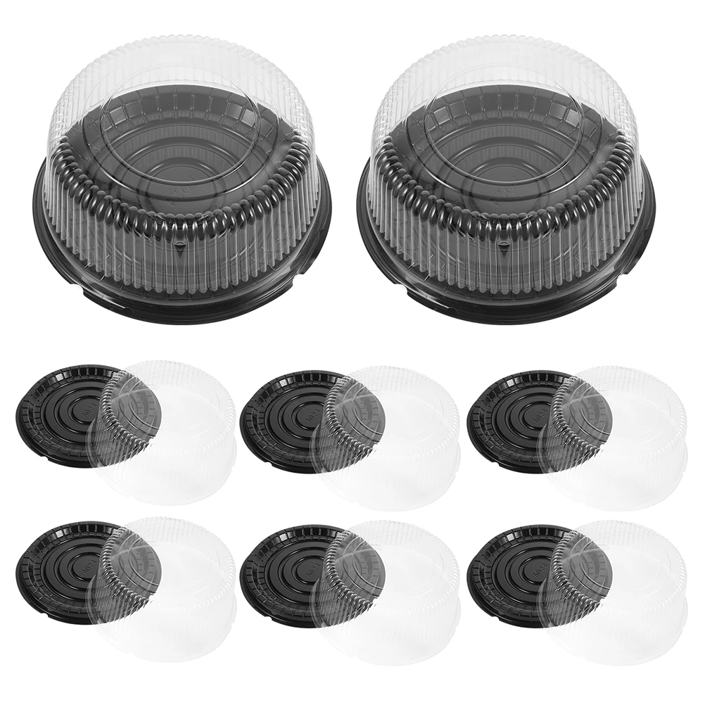 

Cake Box Pastry Container with Lid Containers Bakery Reusable Plastic Boxes Food Lids Holder Dessert