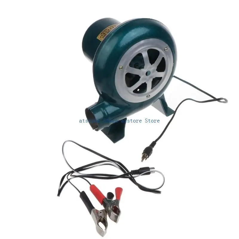 H37D شواء منفاخ الفحم مدخنة كاتب شواء مروحة منفاخ الهواء الكهربائية التخييم كاتب ل ردور الشواء التخييم الطبخ 12 فولت #3