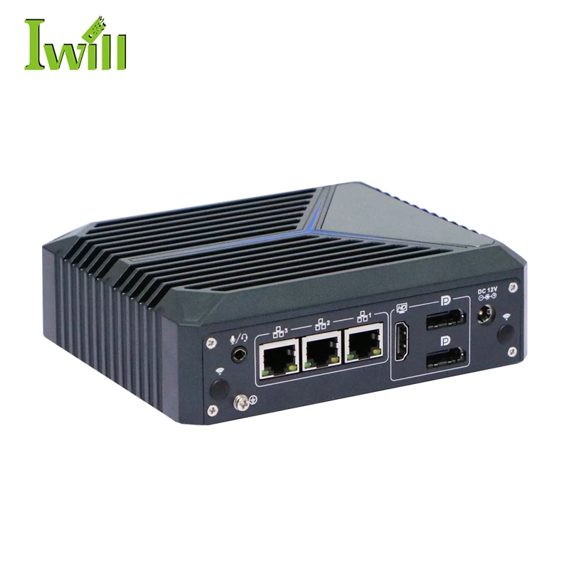 CE Leron J6412 Fanless Industrial Mini PC New DDR4 4USB3.1 2USB2.0 2Realtek 8111H Lan 8USB Mini PC for Warehousing AU US CN EU