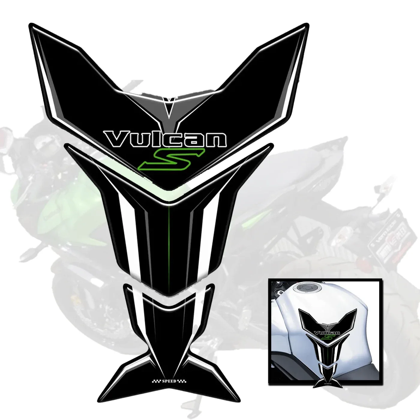 VULCAN S 650 VN650 Fit Kawasaki Motorcycle  Decals Tank Pad Gas Fuel Tankpad Protective