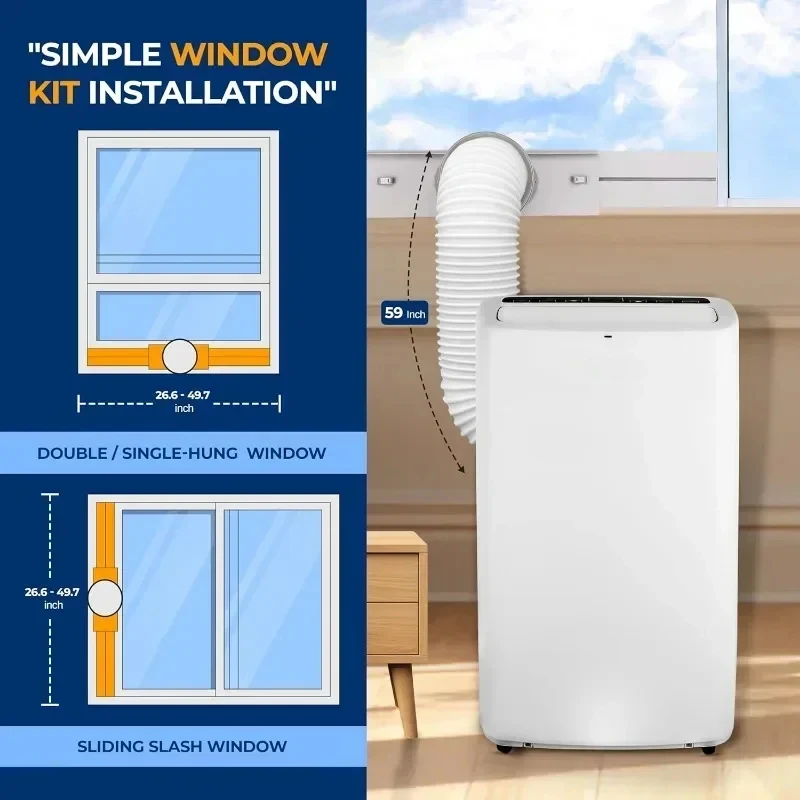 Small Air Conditioner Portable Built-in Dehumidifier - Portable AC Unit for Rooms Remote Control Portable Air Conditioner