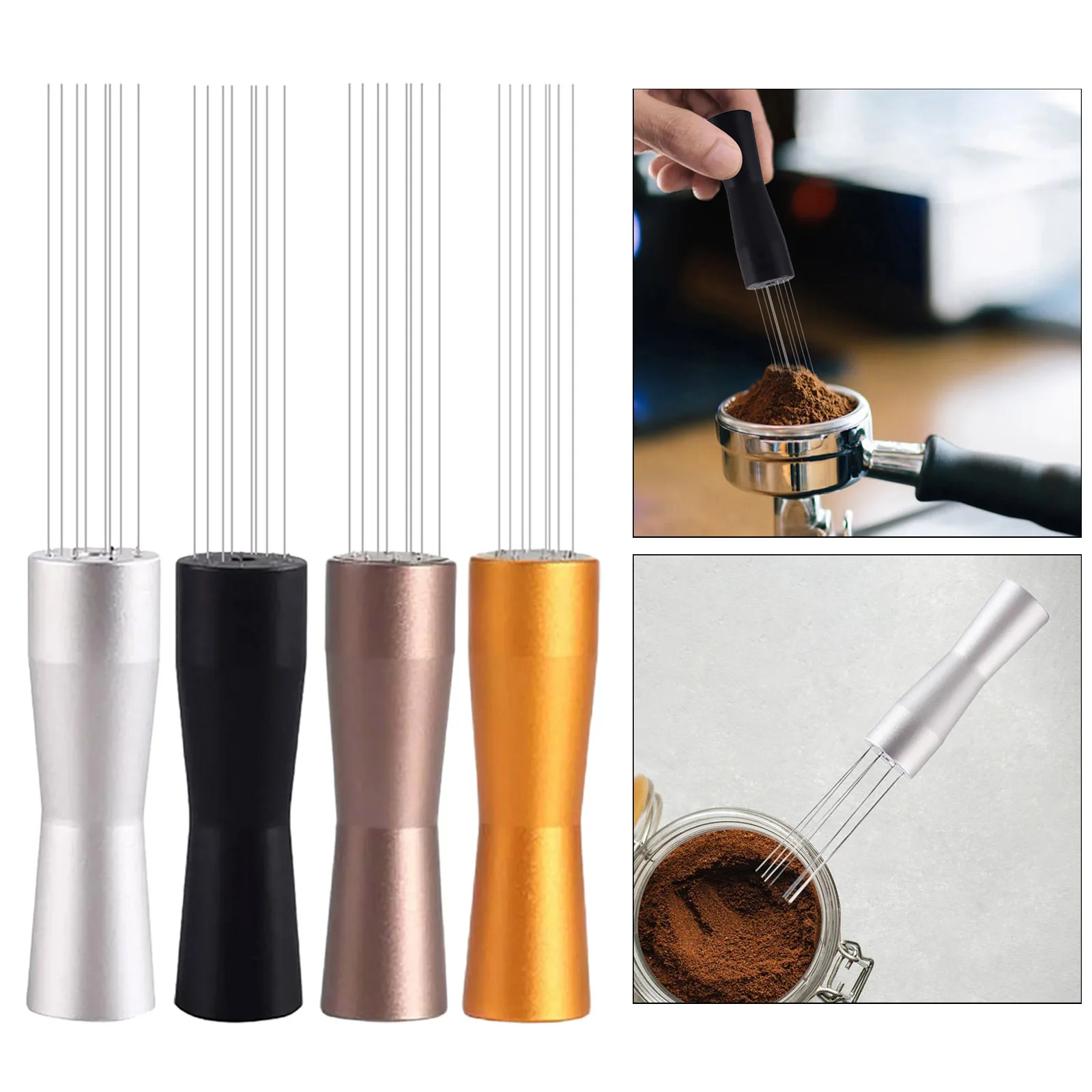 Tamper per mescolare il caffè ABS professionale regolabile smerigliato in acciaio inossidabile 304 Cafe distribuzione fai da te spaziatura uniforme