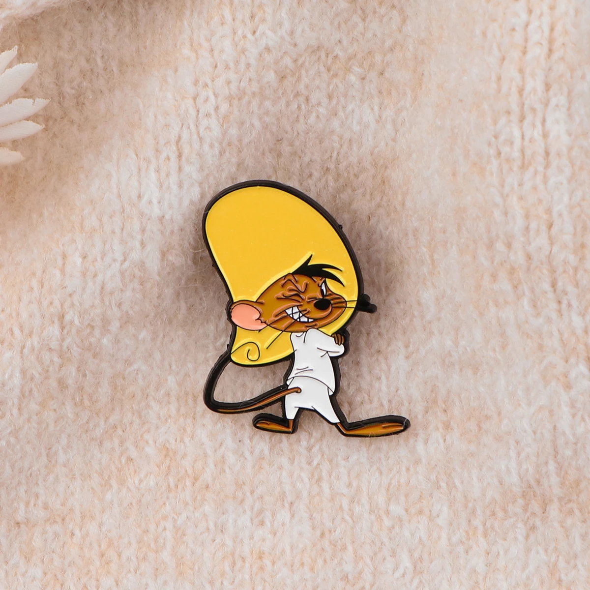 Yellow Hat Mouse Pin Cute Cartoon Anime Badges Brooches for Clothing Enamel Pin Women\'s Badges Jewelry Accessories Gifts for Kid