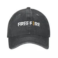 Free Fire Baseball Cap Vintage Distressed Denim Freefire Shooting Game Snapback Hat for Men Women Outdoor Workouts Caps Hat