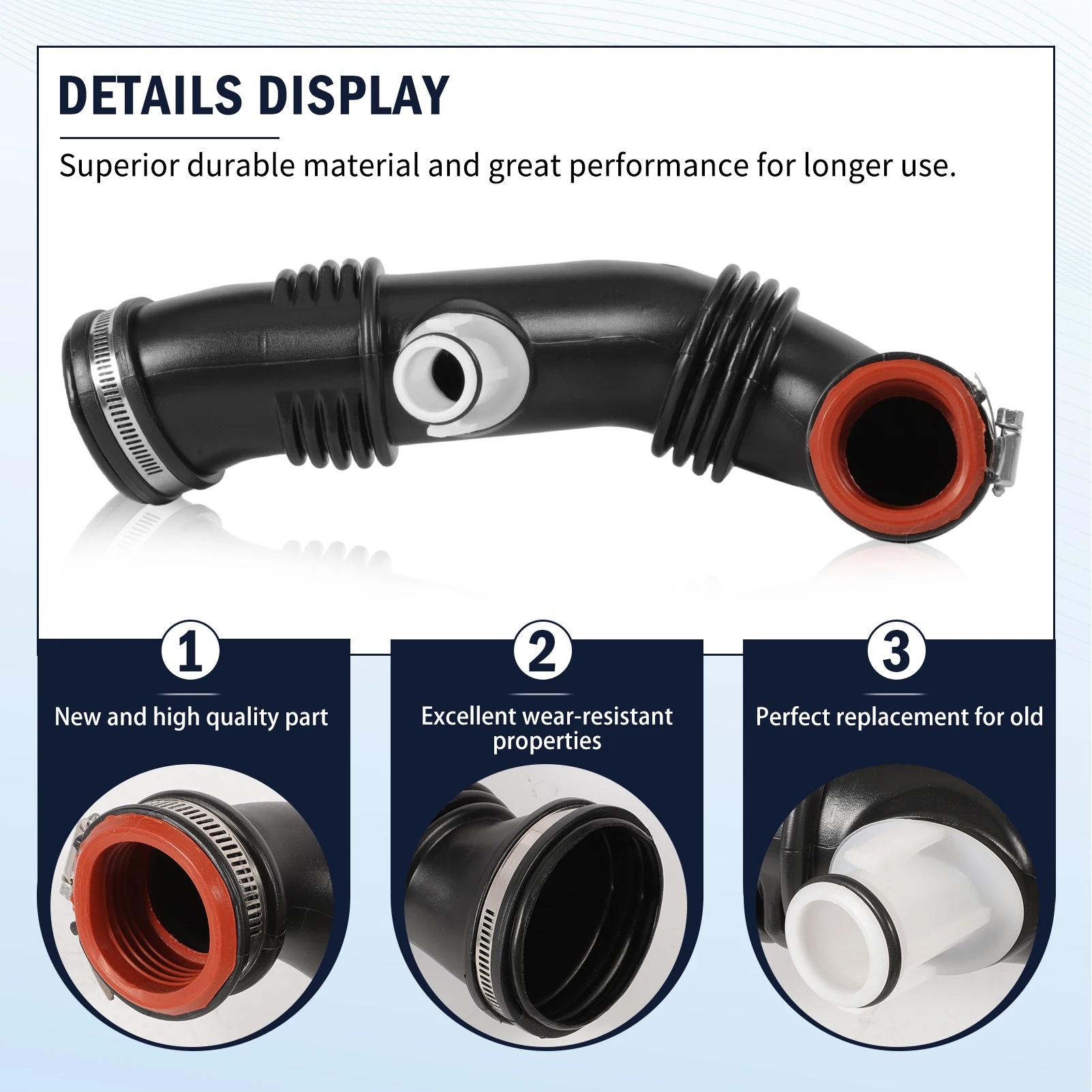 9687883680 Air Intake Hose 13717798147 for  PEUGEOT 206 207 3008 307 308 Compatible with Citroen Berlingo II C2 C3 C4 C5 1434E1