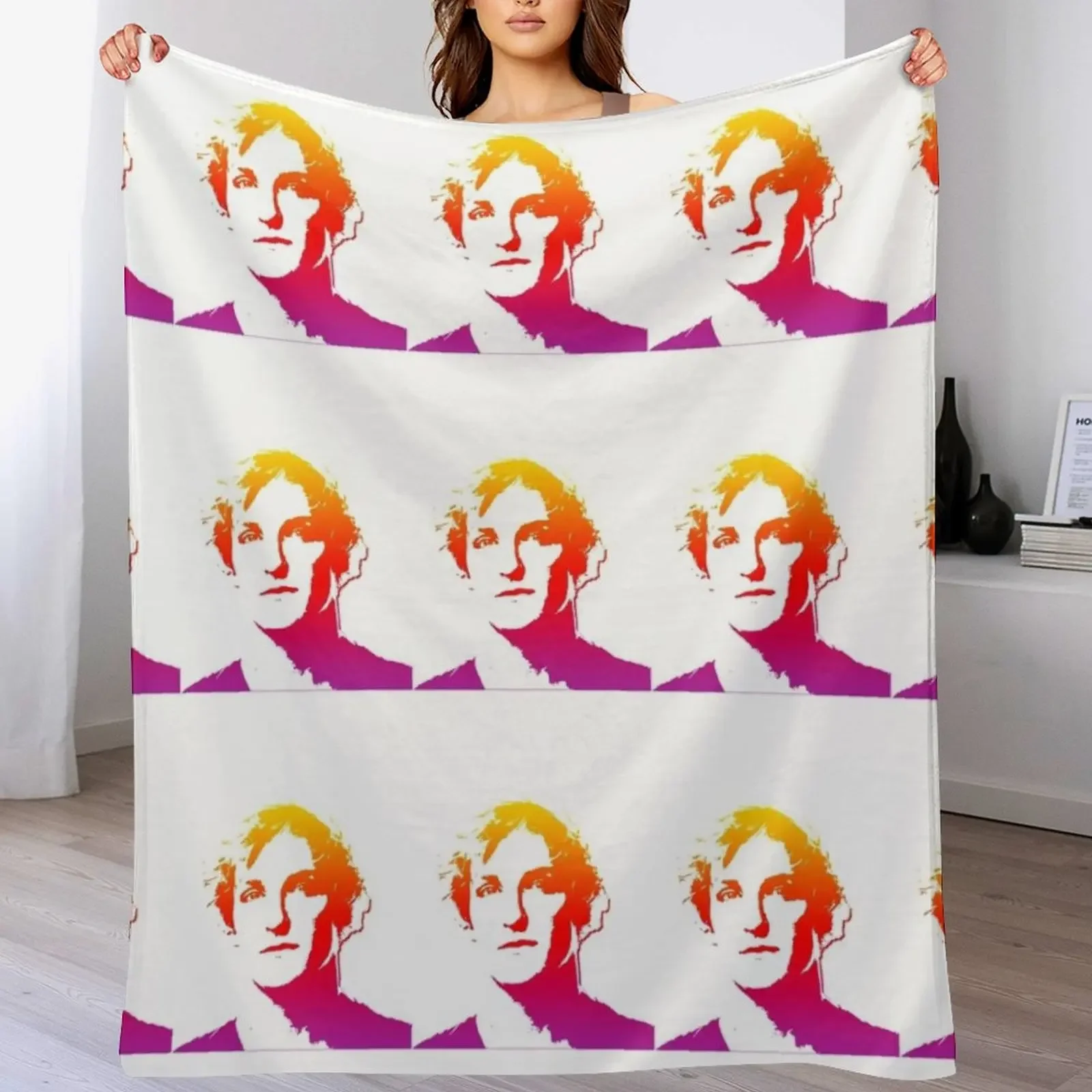

Logan Paul - Gradient Throw Blanket Comforter manga Summer Beddings funny gift Blankets