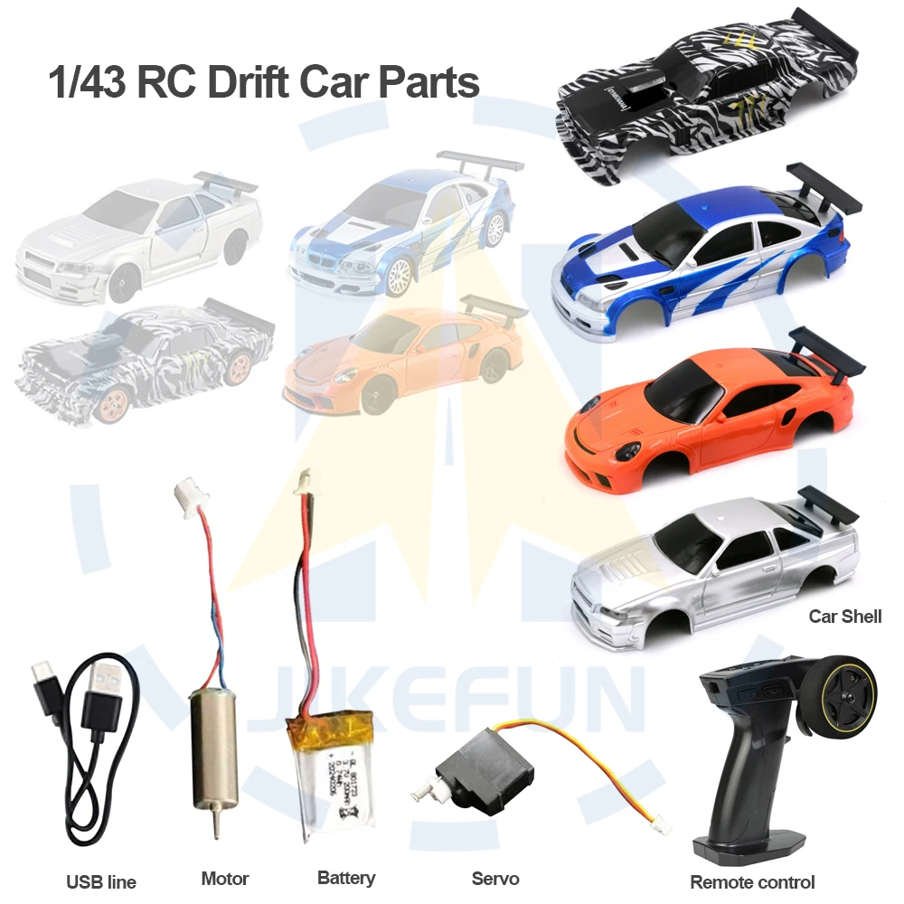 

1/43 Rc Drift Car Parts 4301 4302 4303 4304 Car Shell / Motor/ Servo/ Battery / Remote Control Vehicle Accessories