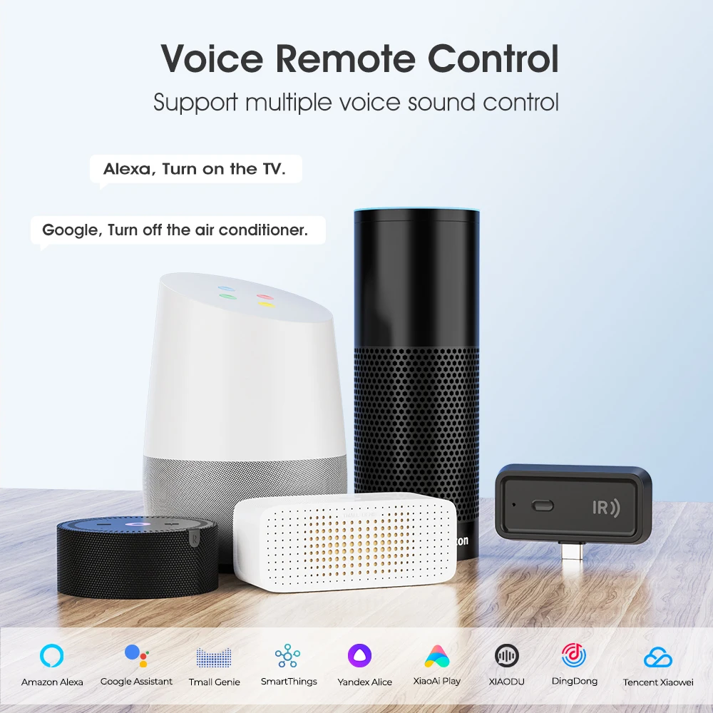 Mando a distancia inteligente con WiFi, dispositivo de 15M, 720 °, Universal, compatible con Smart Life, TV, DVD, AUD, Alexa, Google Home, Yandex,