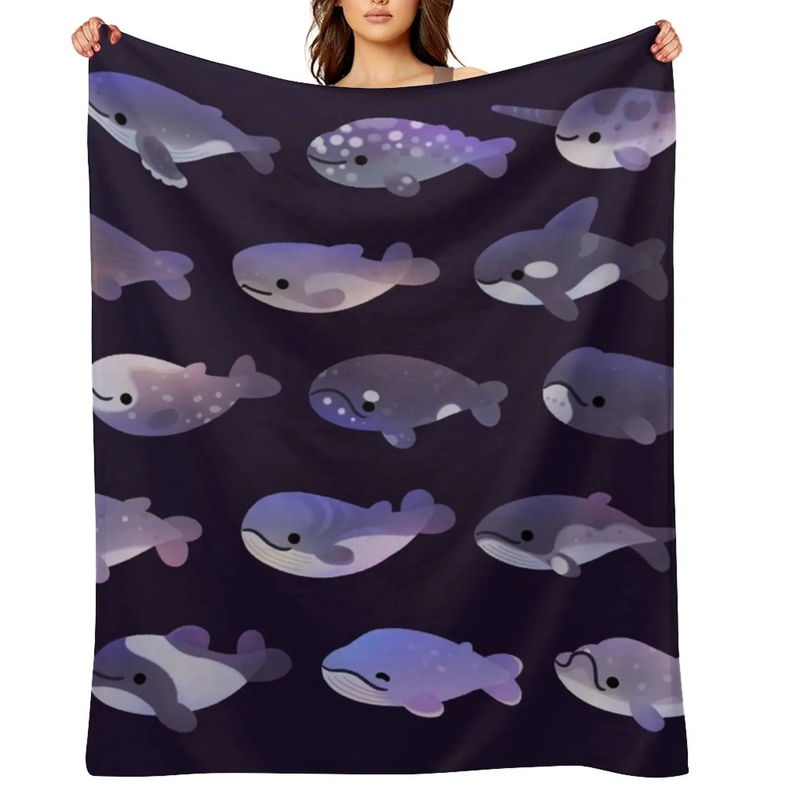 

Whale Day Throw Blanket Decoratives funny gift halloween For Sofa Thin Blankets