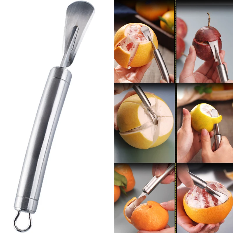 Orange Peelers Orange Peeler Tool Citrus Peeler Stainless Steel Slicer Cutter Peeler Remover Design Handle Fruit Tools