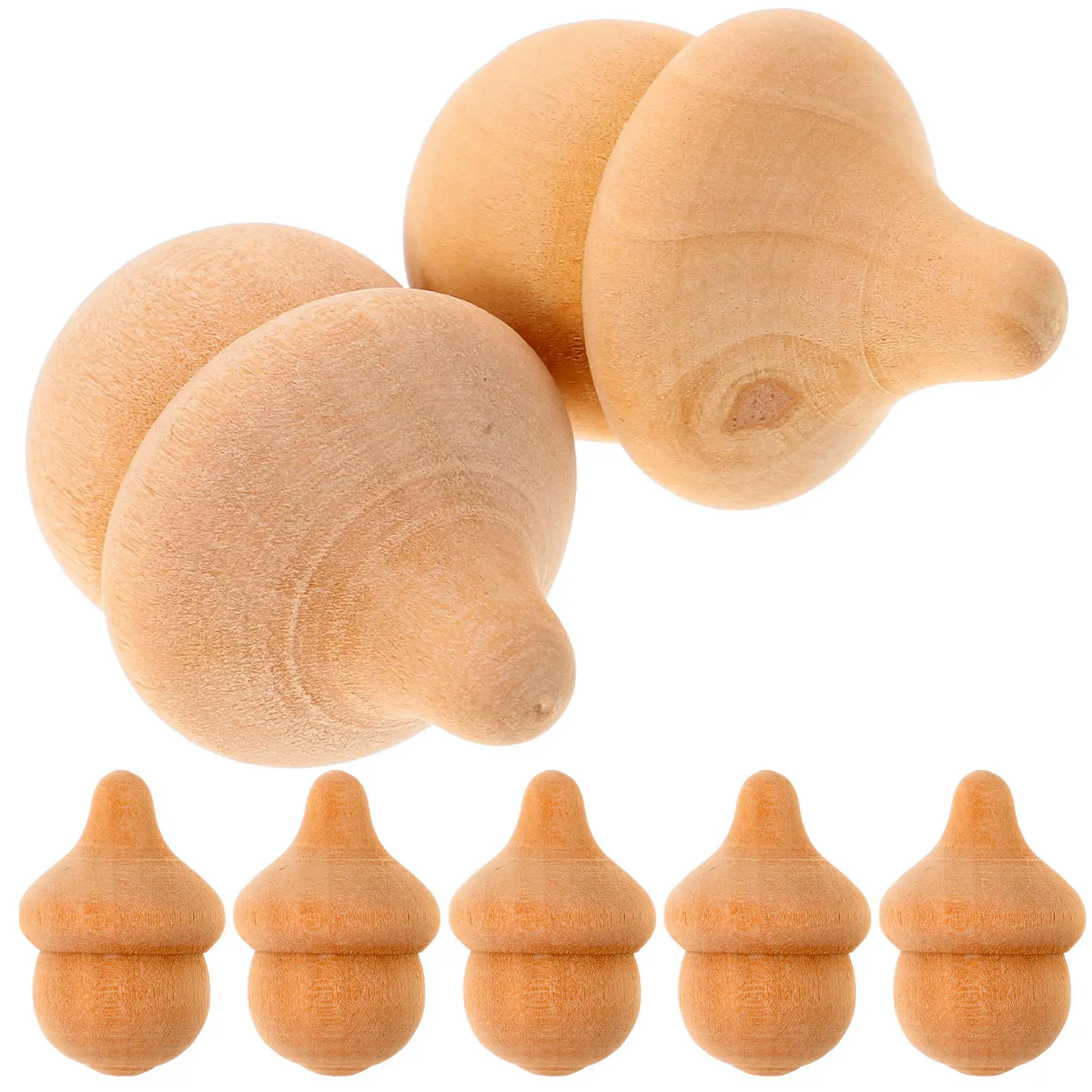 

20Pcs Wooden Acorns Decoration Craft Set Premium Natural Unfinished DIY Peg for Painting Art Projects Home Ornament