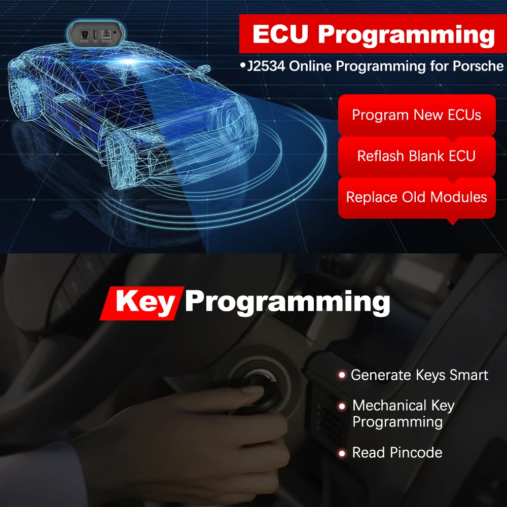 VXDIAG VD810 لـ Porsche3 Auto Obd2 الماسح الضوئي ECU الترميز اختبار نشط مفتاح برمجة أداة تشخيص السيارة مع وظيفة مخفية