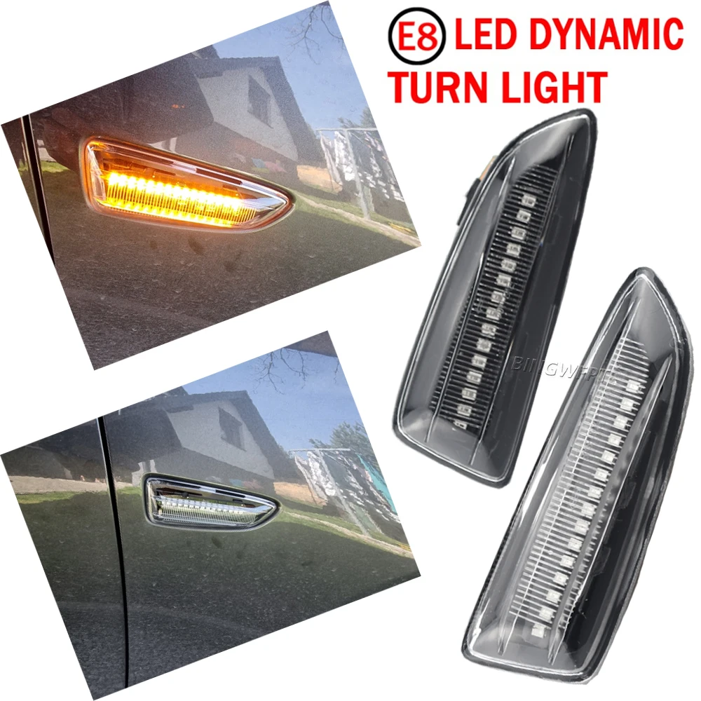 2PCS LED Dynamic Side Marker Turn Signal Blinker Flowing Water Blinker Flashing Light For Opel Zafira A 99-05 Astra G 98-09