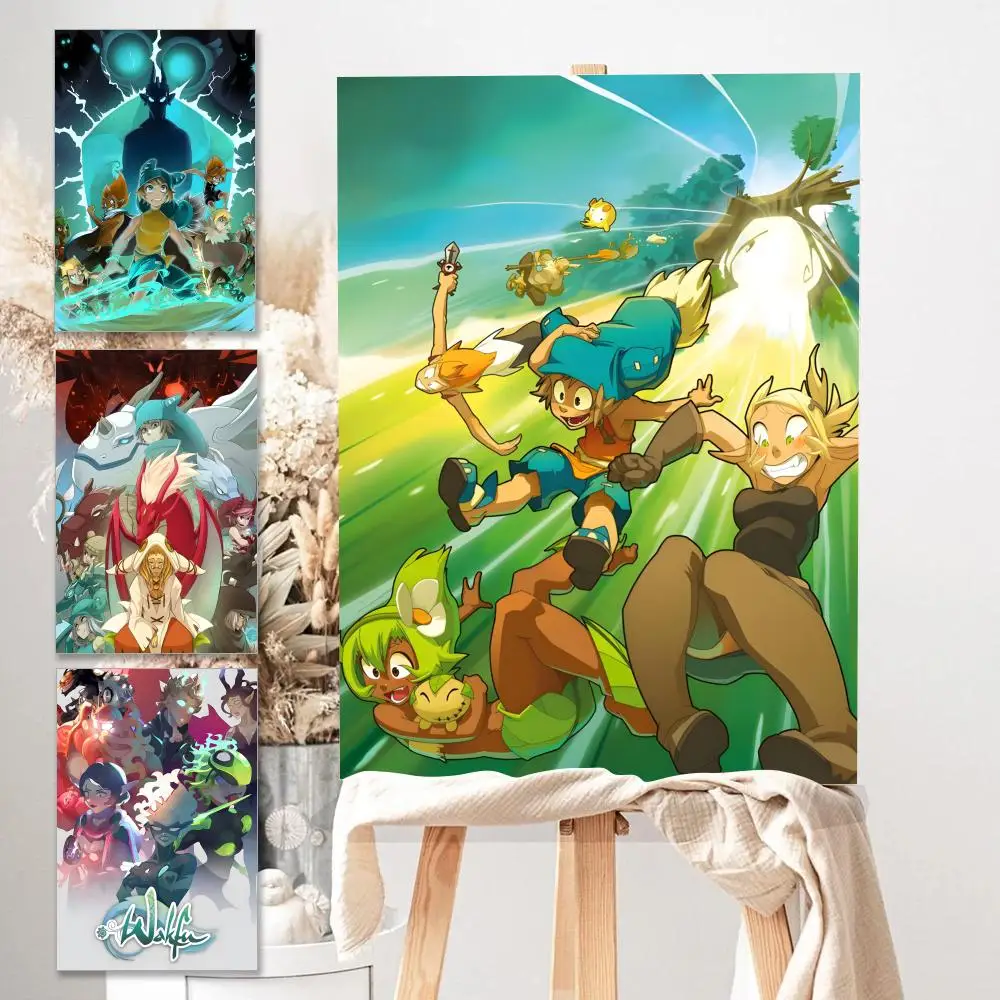 ملصق HD أنيمي موضوع ساخن المغني/OST/فيلم مقاوم للماء عصا ذاتية ديكور المنزل Wakfu HD قماش