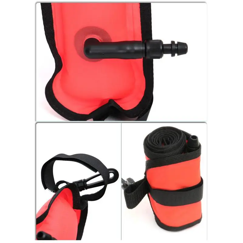 Scuba Signal Tube 3.77ft Scuba Safety Sausage Diving Safety Gear 210D Nylon Fabric TPU Coating Diving Buoy For Underwater Diving