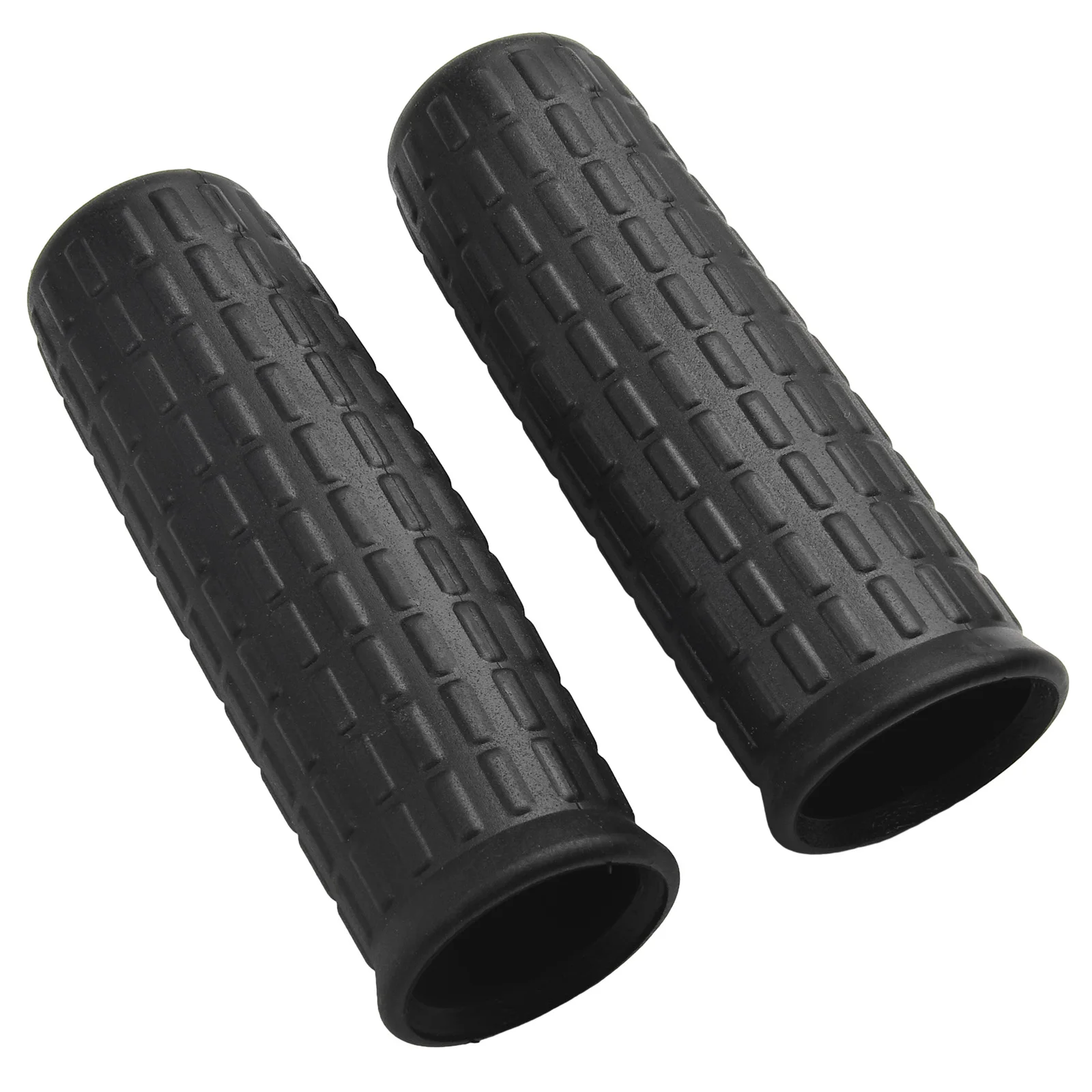 

2pcs Rubber Handle Cover Black Plastic Round Tubes Anti-skid Shock Absorption Wheelbarrow Handles 114x12/16/20mm 122x30/32mm