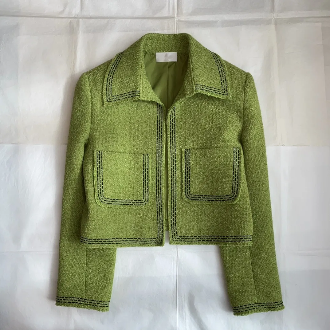 

Women's Clothing tweed perfume jacket Autumn Winter New 0116