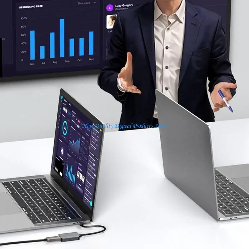 

U2JE Portable USB C to HDTV Video Converters for 4K 60Hz 4K 30Hz Display During Travel Presentations and Entertainment