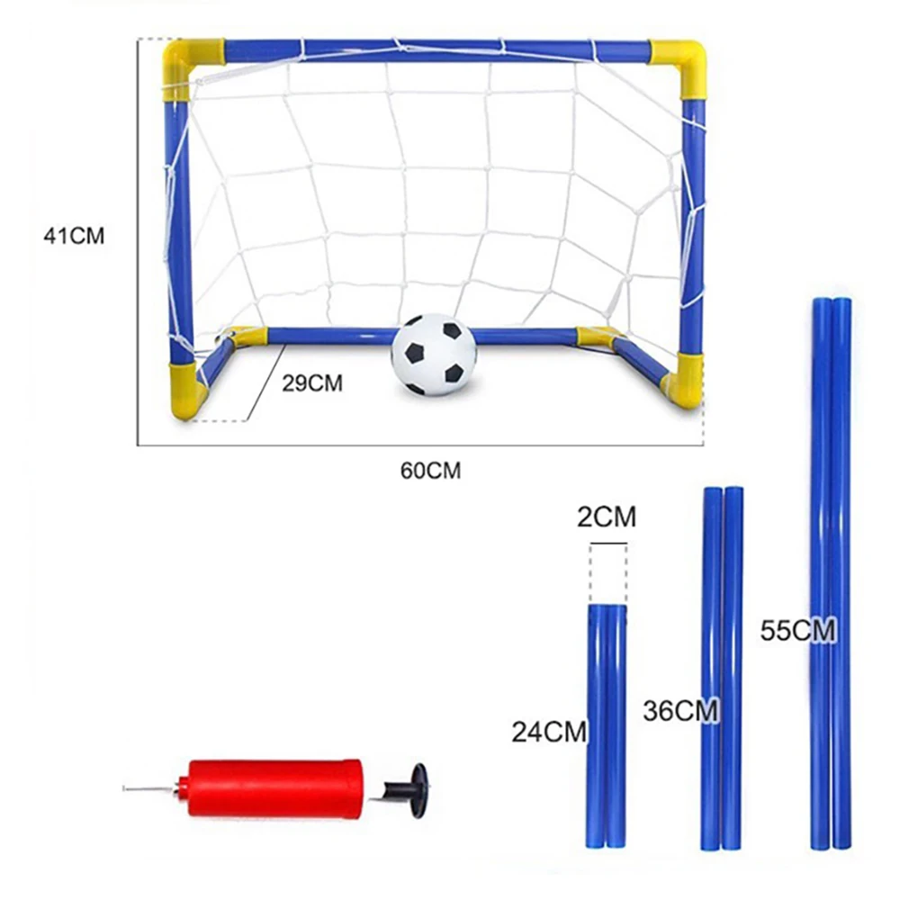 Indoor and outdoor mini folding soccer plastic rear frame kit inflatable sports toys suitable for parent-child interaction