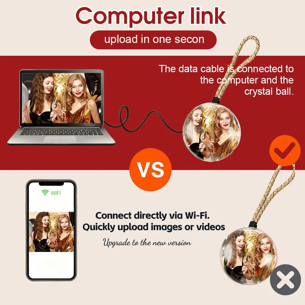 كرة زجاجية للفيديو قابلة للتخصيص، مصباح كرة زجاجية فنية يمكنك صنعه بنفسك - شاشة بيكسل كروية، شاشة فيديو قابلة للفصل، هدايا عيد ميلاد مخصصة
