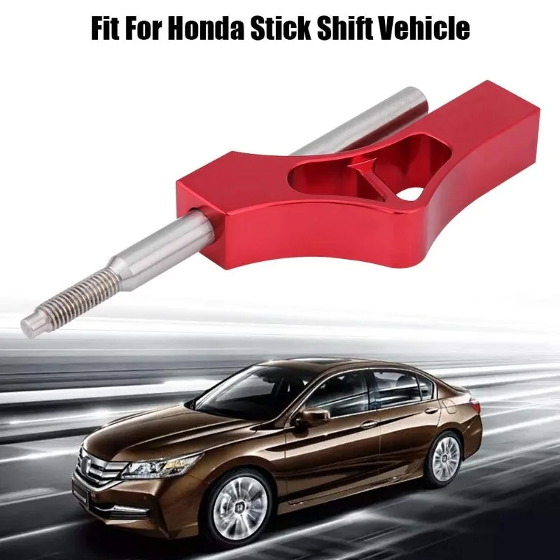 

New Adjustable Height Car Shift Knob Extender Available in Two Colors - Red and Silver - Aluminum Rod Single Bend Shift Extender