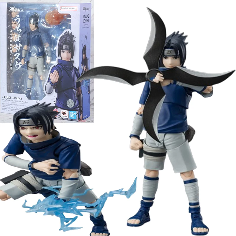 

BANDAI SHF Uchiha Sasuke Ninja Prodigy of The Uchiha Clan Bloodline Action Figures NARUTO Anime Plastic Model Toys for Boys