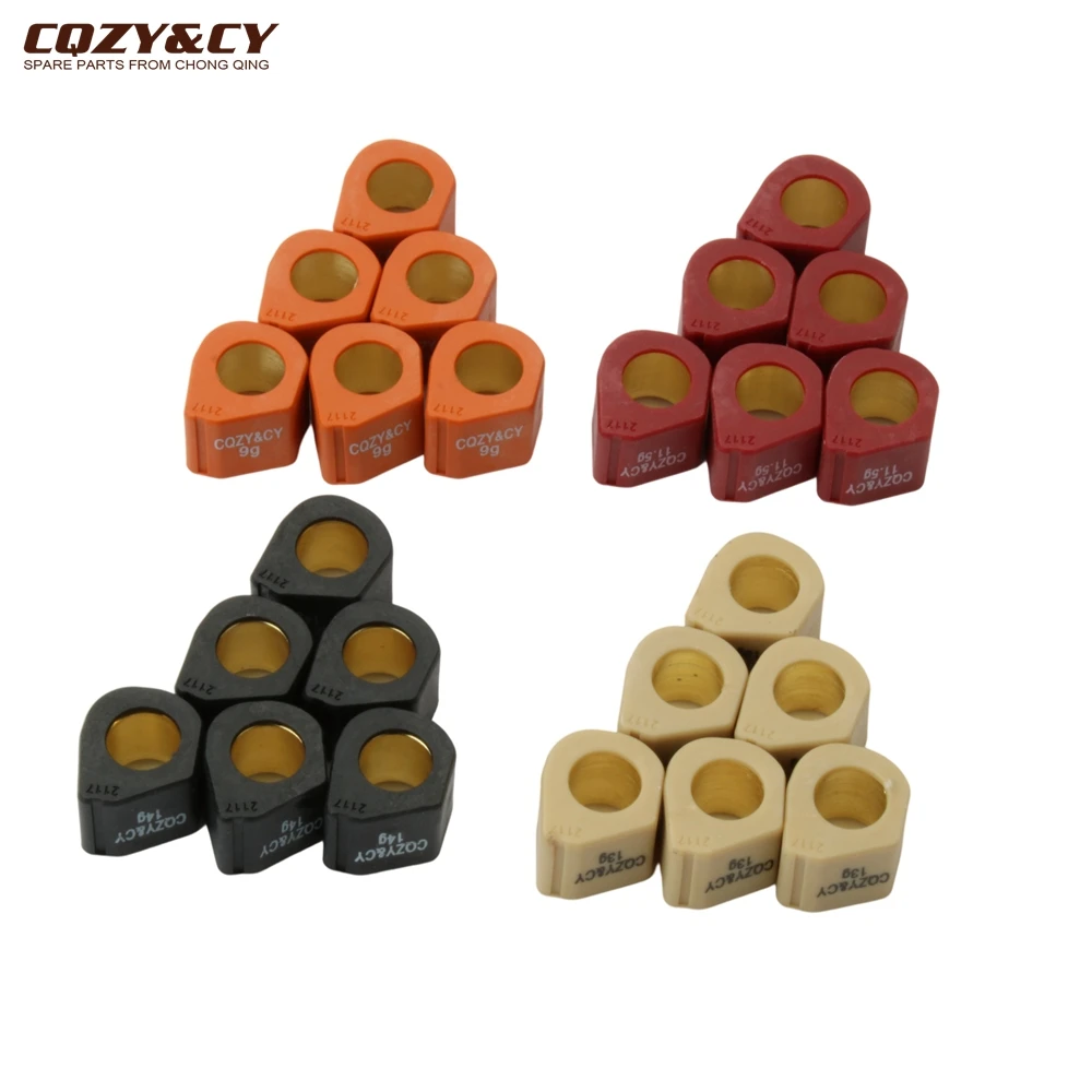 Racing Variator Roller Weights 21x17mm 9g 11.5g 13g 14g For Piaggio X8 X9 Hexagon Gtx Beverly Carnaby Liberty 180 200 250 300