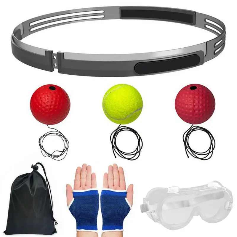 

Boxing Reflex Headband Ball Interactive Wearable Boxing Ball Set For Speed Training Multifunctional Punching Ball Set Training