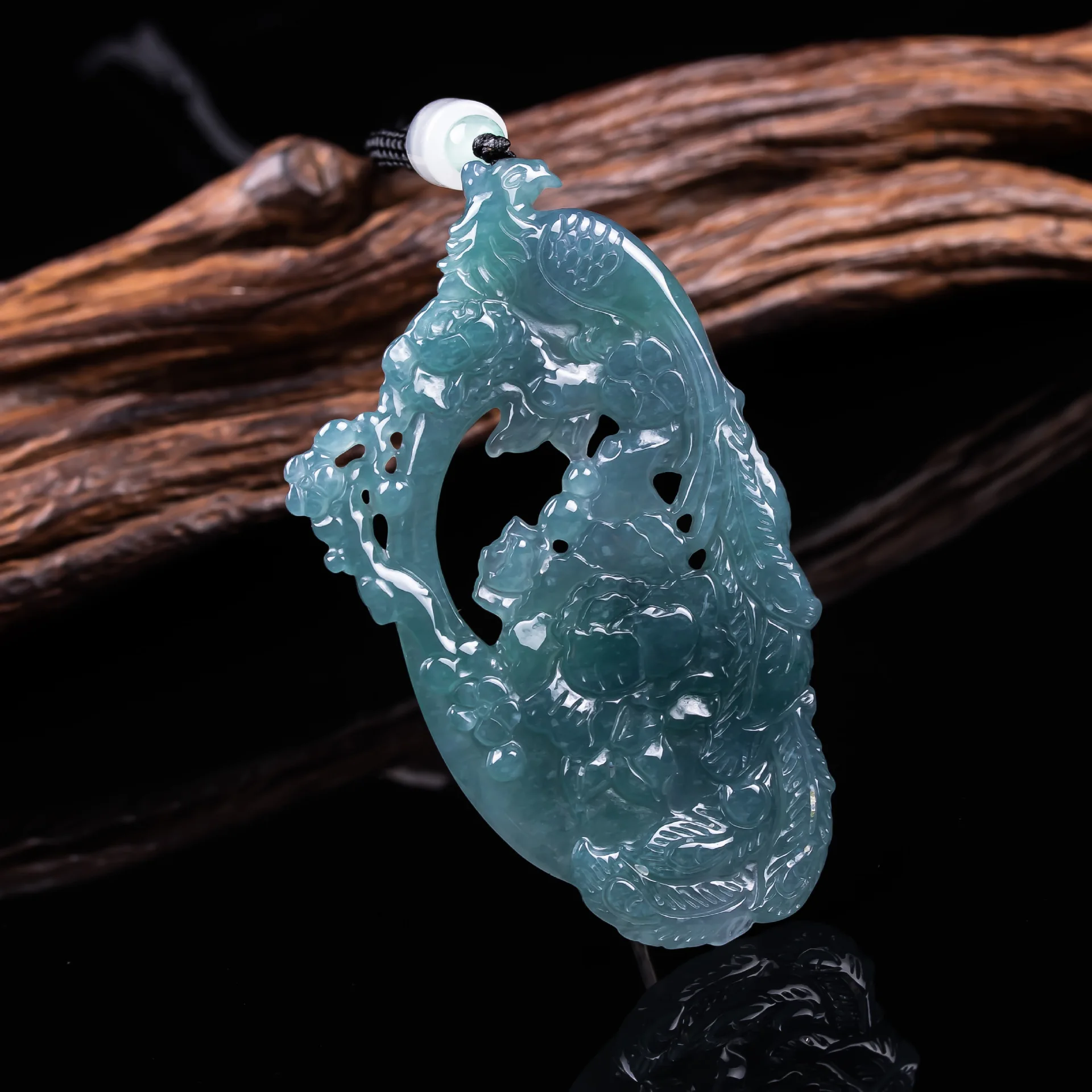 Grade A Natural Myanmar Jadeite Phoenix Pendant Necklace Accessories Jewelry Gemstone Real Jade Fashion Gifts for Women