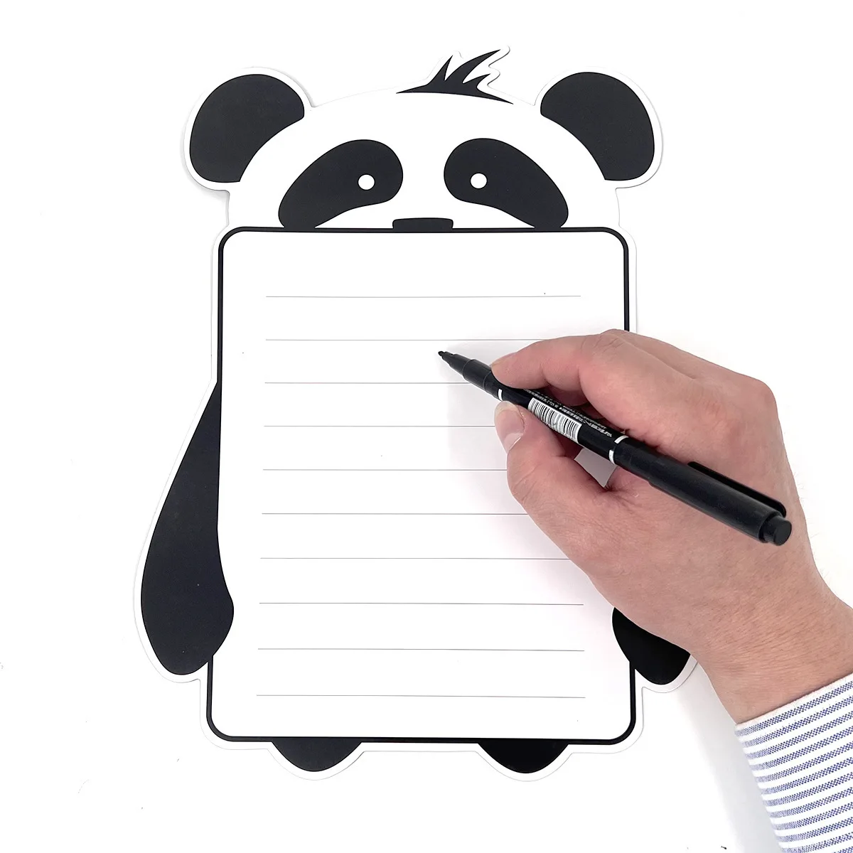 Five-piece Magnetic Memo Board Set: Including 1 Panda Modeling Board + 4 Erasable Pens. Scratch-resistant and Reusable