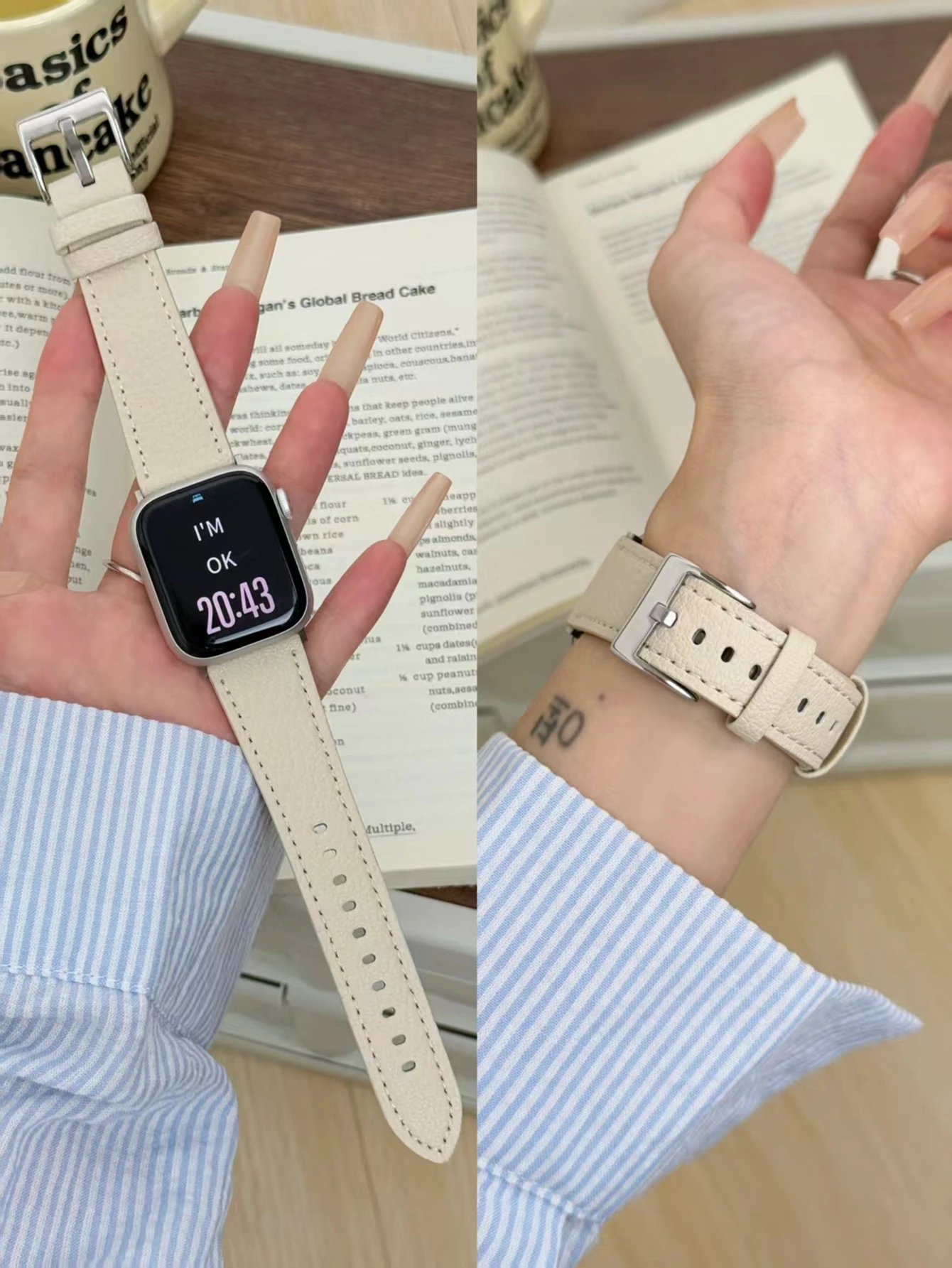 Leather Loop For Apple Watch Band For Women Sport Correa 38mm 40mm 41mm 42mm 44mm 45mm 46mm 49mm , Strap For IWatch