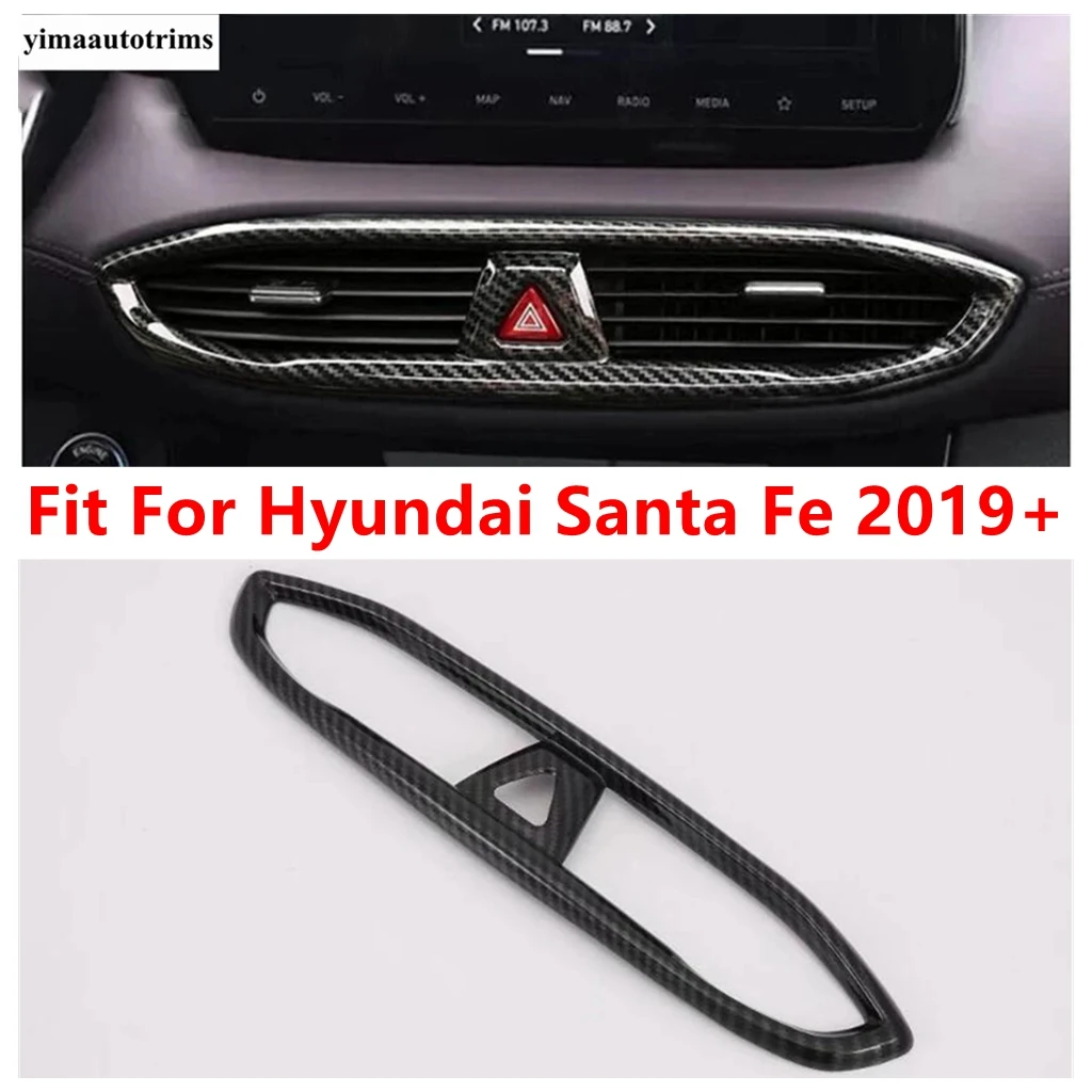 

Front Center Air Conditioning AC Outlet Vent Panel Decoration Cover Trim Accessories Interior For Hyundai Santa Fe 2019 - 2023