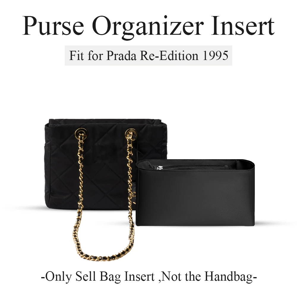 

Nylon Purse Organizer Insert Fit for Prada Re-Edition 1995, Inside Purse Storage Bag Parachute Inner Liner Organizer Bag In Bag