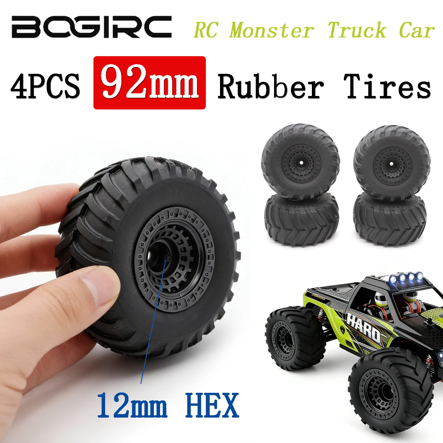 4PCS Bogirc 92Mm Ru…