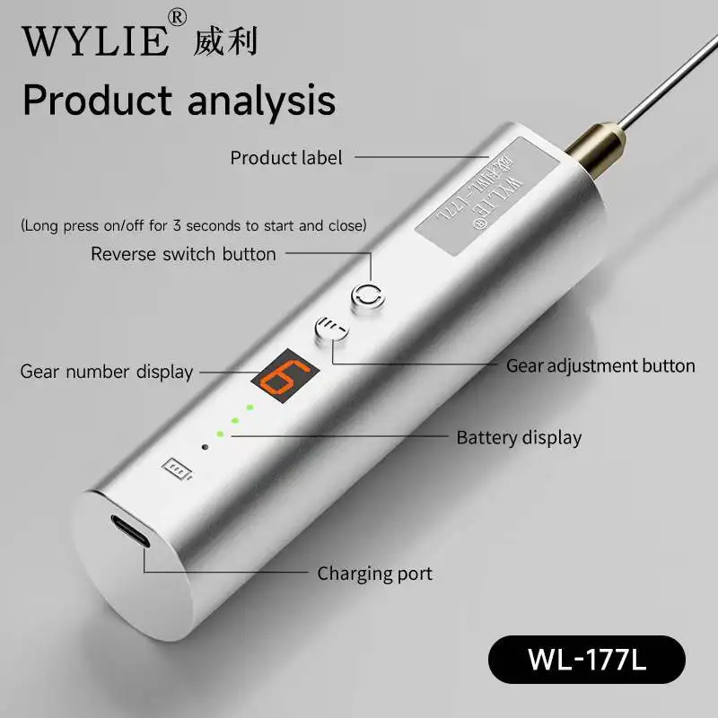 Wylie WL-177L Upgraded Screen Deglosser Hand-held multi-functionsl glue remover Phone Remove OCA Glue Grinder