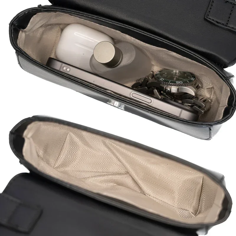 حقيبة كتف أنيقة تحت الإبط من البولي يوريثان مع إغلاق مغناطيسي، إطار قوي - تحمل الهاتف والعطور وأحمر الشفاه وأساسيات النساء