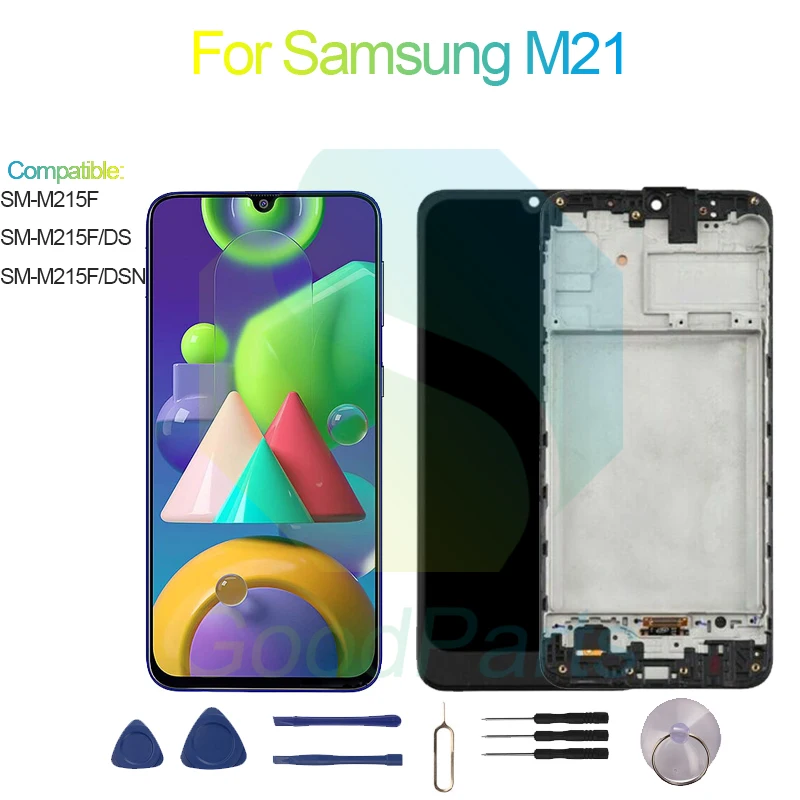 

Для замены экрана Samsung M21, 2340*1080 SM-M215F, SM-M215F/DS, SM-M215F/DSN M21 ЖК сенсорный дигитайзер в сборе