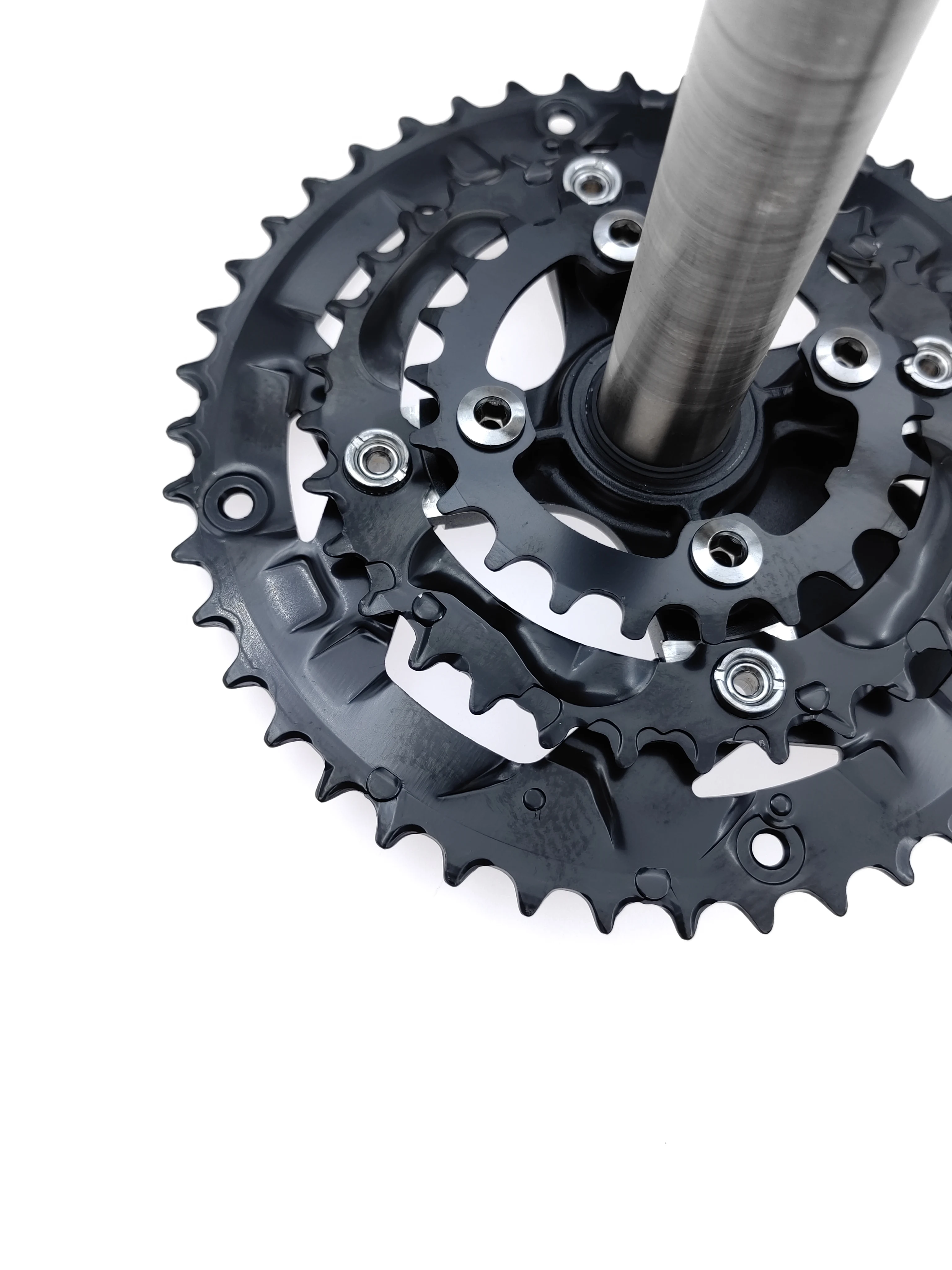 Mountain Bike Integrated Crankset 7/8/9 Speed 27 Speed 104 BCD MTB Bicycle Hollow Crank Set Bicycle Chainwheel Modified Sprocket