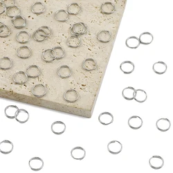 100 stücke 5-12mm Edelstahl offene Doppels prung ringe für DIY-Schlüssel Doppels palt ringe Verbindungs ringe für Schmuck Schlüssel bund herstellung