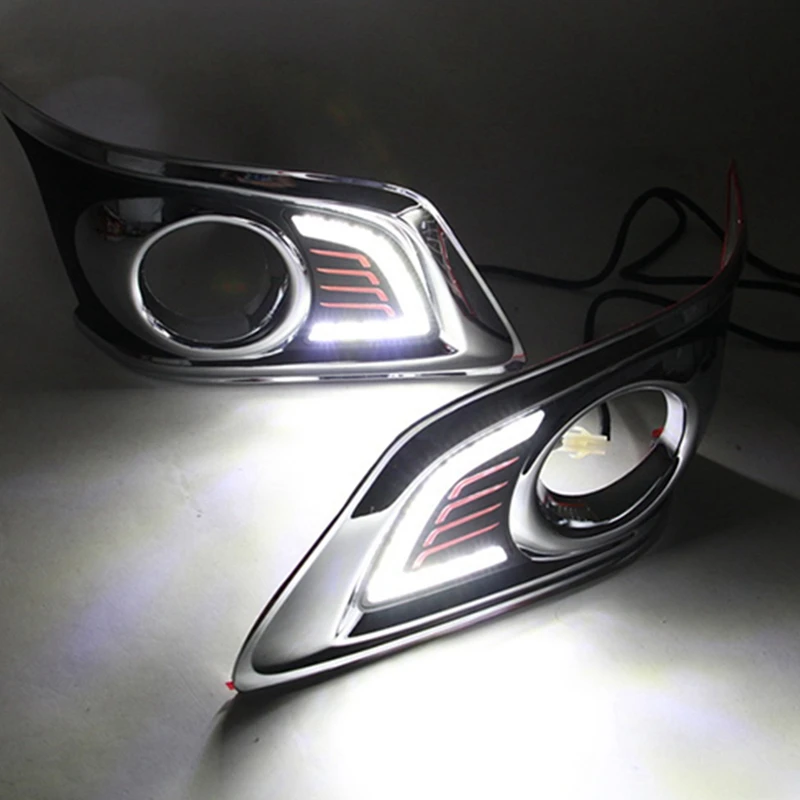 DRL Daytime Running Light, Car Styling Fog Lamp para Toyota Hilux, VIGO, CHAMP, 2012, 2013, 2014, 1 par