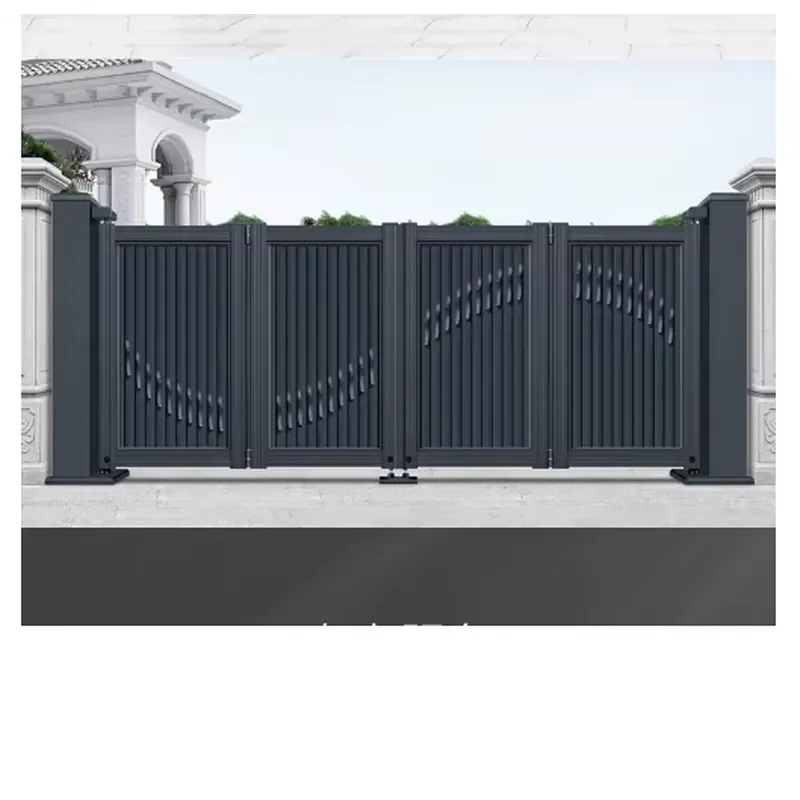 Modern Motorized Metal Folding Main Gates Designs High Quality House Automatic Aluminium Bifold Driveway Gate for Home Villa